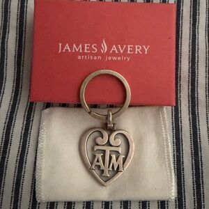 James Avery Brass Heart Texas A&M Keychain